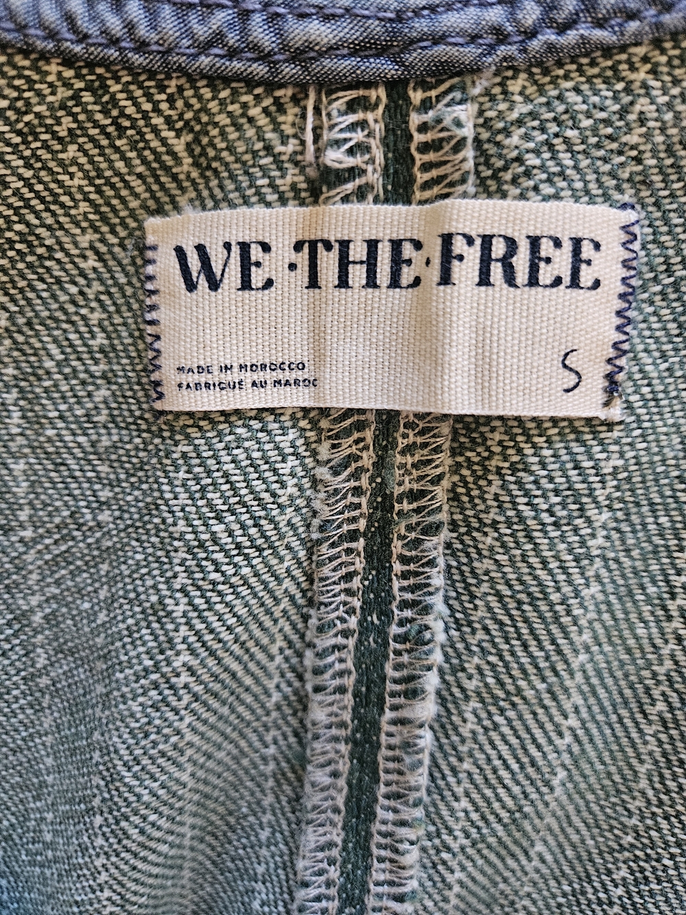 NWOT We The Free Green Pinstripe Linen-Blend Overalls Jumpsuit - Picture 14 of 16